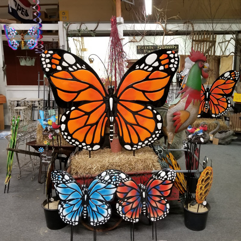 Outdoor Metal Butterfly | The Lucky Bamboo Store at Zern's